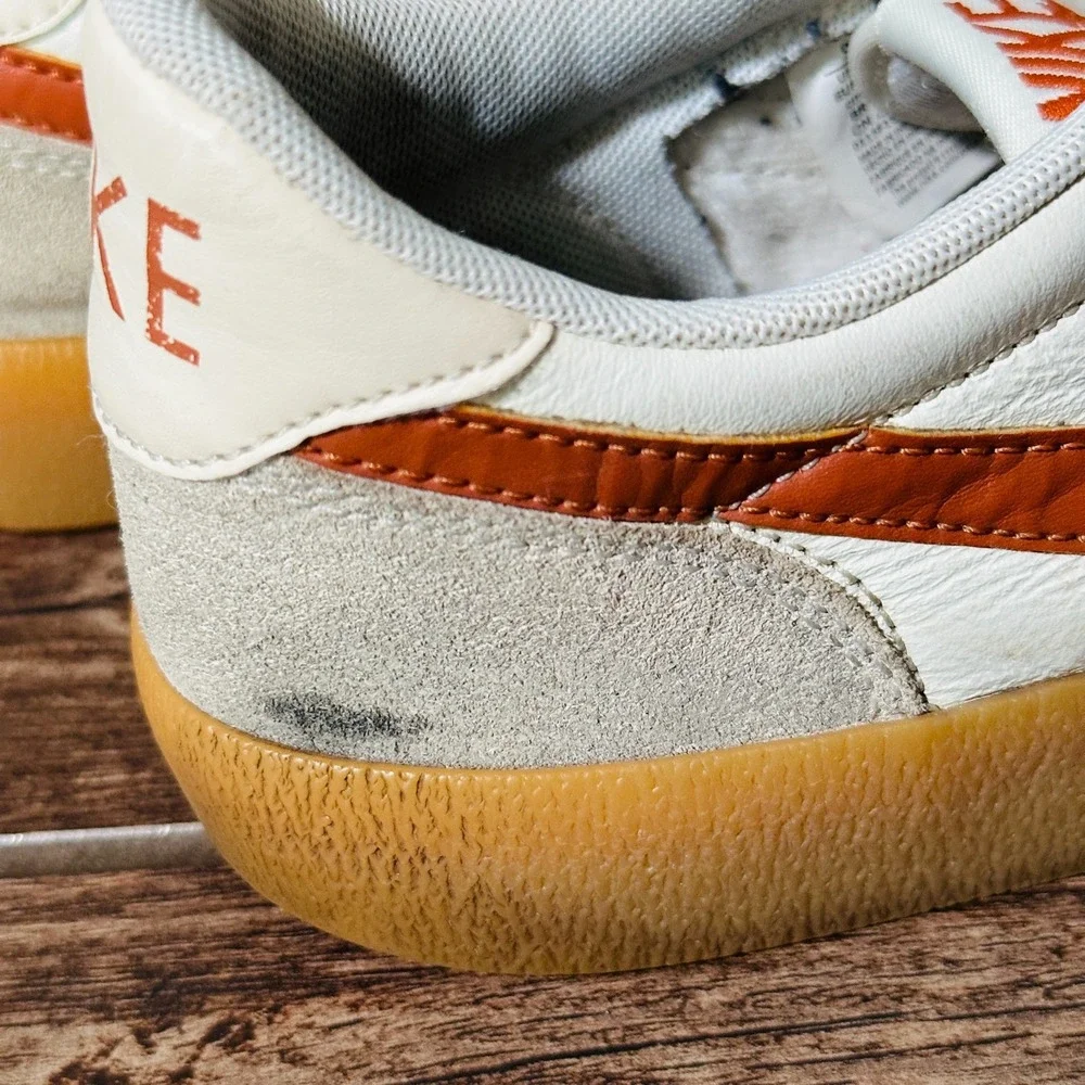 Nike Killshot 2 Sneakers Shoes Mens 9 White Desert Orange Leather Gum Soles